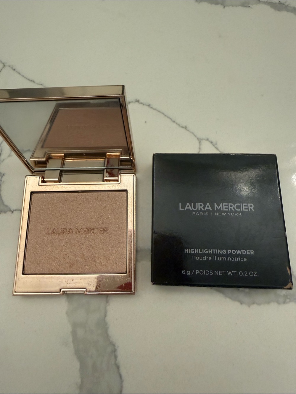 Laura Mercier Shimmering Champagne Highlighter Compact in Rose Glow